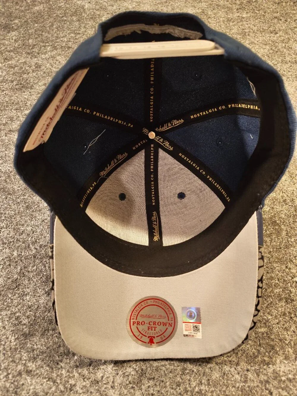 Mitchell & Ness Georgetown Hoyas Snapback Hat Navy “G” Logo